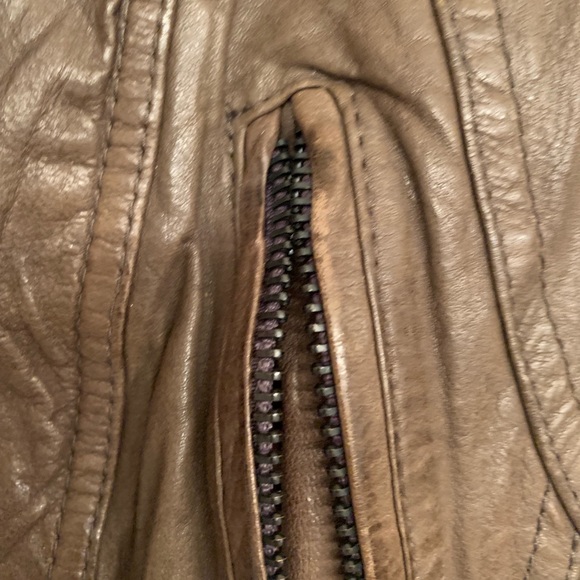 Eryn Brinie Leather Moto Jacket SZ M - Picture 5 of 8